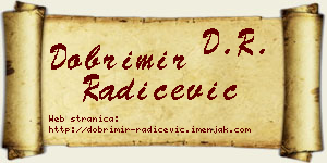 Dobrimir Radičević vizit kartica